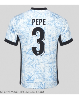 Portogallo Pepe #3 Maglia Gara Trasferta Repliche Europei 2024